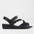 Froggie Shoes Shoes 4 / Black / 12538 Froggie Women’s Sandal- Velcro- Black Leather- 12538