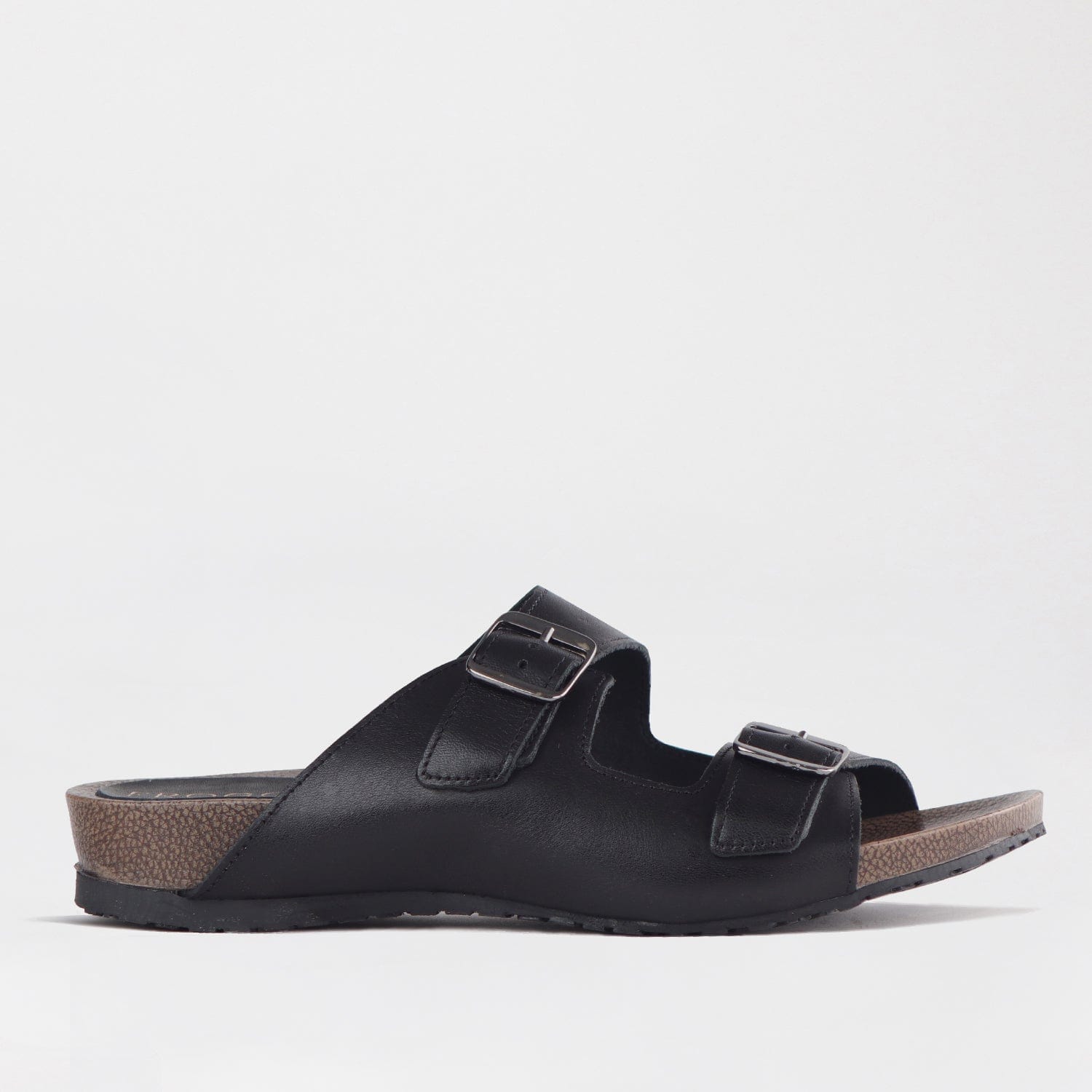 Froggie Shoes Shoes 4 / Black / 12822 Double Buckle Birk Mules in Black - 12822