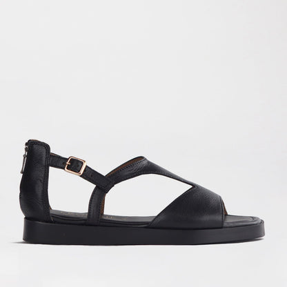 Froggie Shoes Shoes 4 / Black / 12888 Close Back T-Bar Flat Sandal in Black - 12888