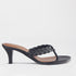 Froggie Shoes Shoes 4 / Black / 12969 Braided Mule Heeled Sandals in Black -12969
