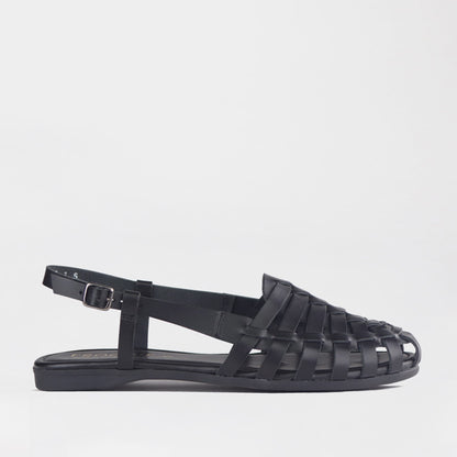 Froggie Shoes Shoes 4 / Black / 13137 Strappy Fisherman Sandal