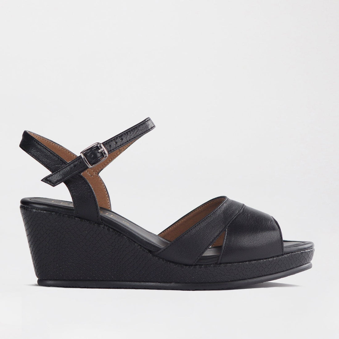 Froggie Shoes Shoes 4 / Black Multi / 12875 Slingback Peep Toe Wedge Sandal Black Multi - 12875