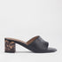 Froggie Shoes Shoes 4 / Black Multi / 12968 Block Heel Mule Sandal
