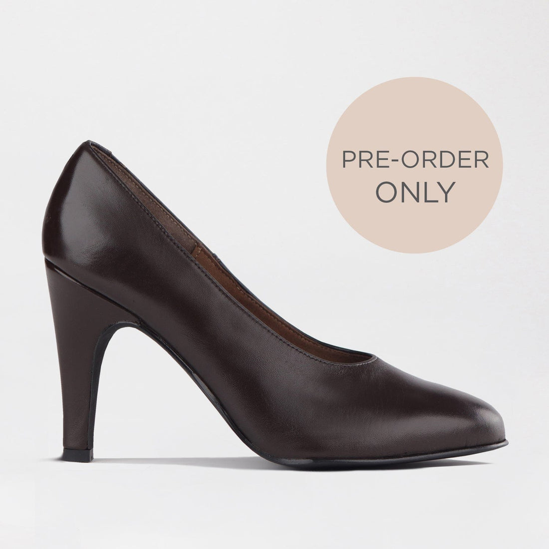 Froggie Shoes Shoes 4 / Brown / 12825 Stiletto Court Shoe in Nude Ebony - 12825