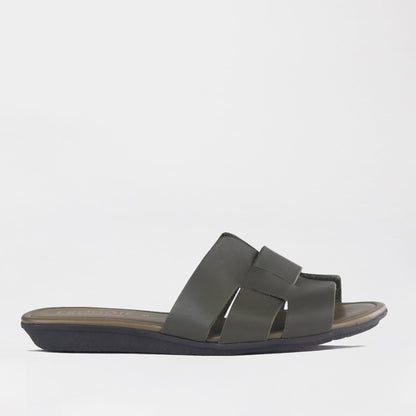 Froggie Shoes Shoes 4 / Forest / 13145 Mule Flat Sandal