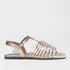 Froggie Shoes Shoes 4 / Gold / 13069 Strappy Flat Sandal
