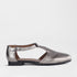 Froggie Shoes Shoes 4 / Pewter / 13028 Mary Jane flat with a T-strap twist in Pewter - 13028