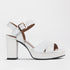 Froggie Shoes Shoes 4 / White / 12676 High Heel Platform Sandal in White - 12676