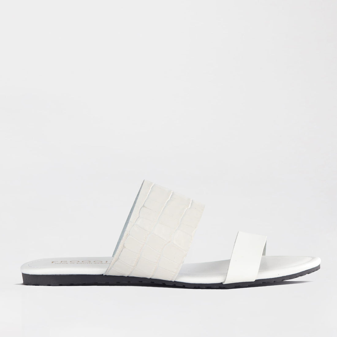 Froggie Shoes Shoes 4 / White Multi / 13082 Two Strap Mule Sandal