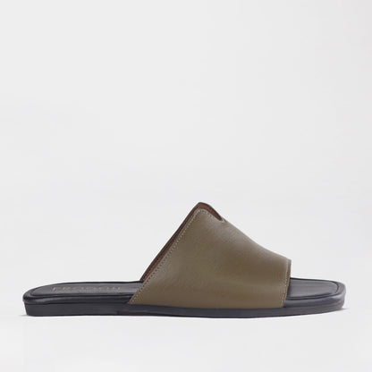 Froggie Shoes Shoes 5 / Olive / 13086 Flat Mule