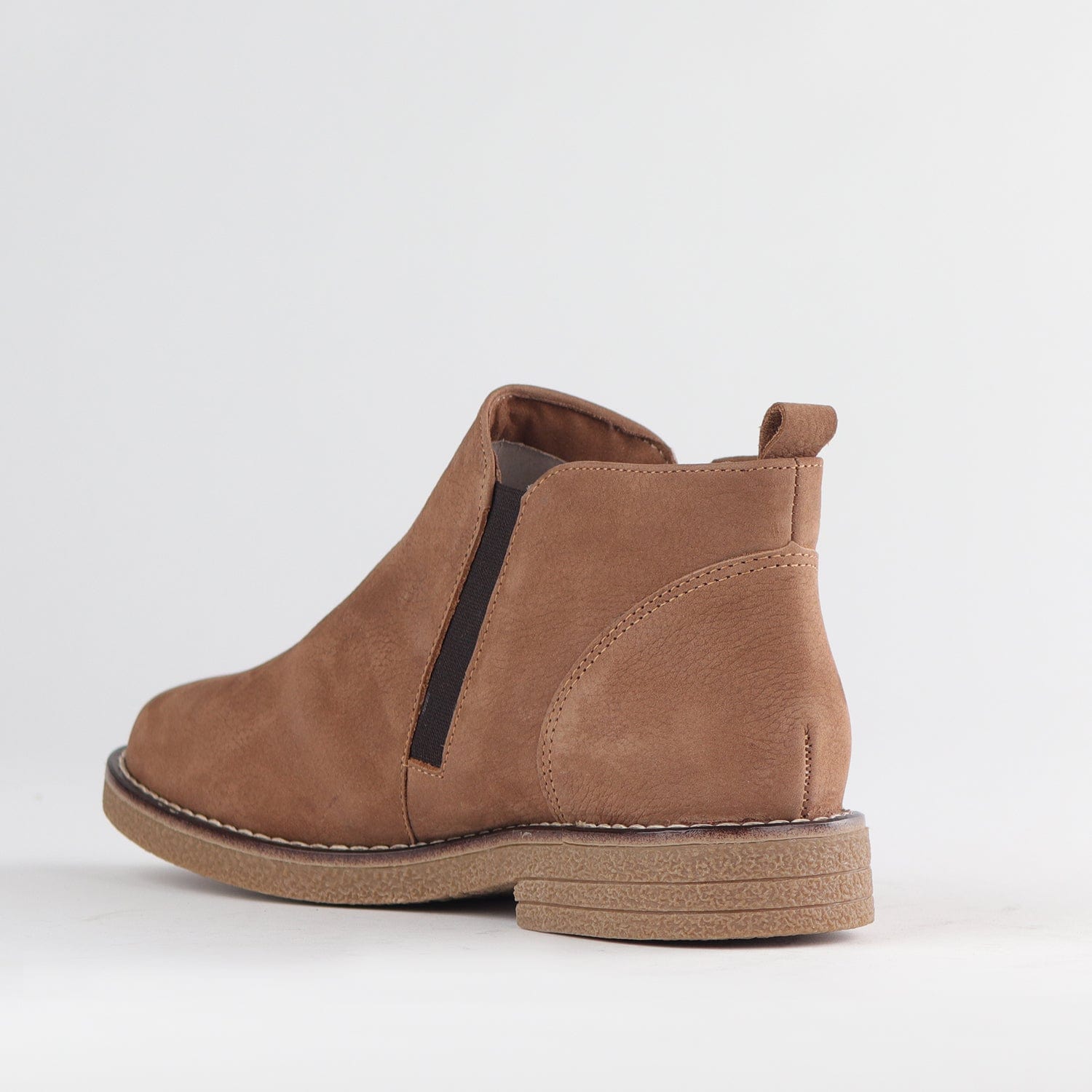 Froggie Shoes Shoes Ankle Boot with Gold Zip in Tobacco - 12777