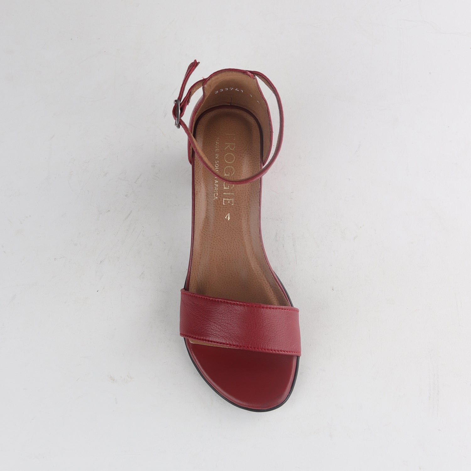 Froggie Shoes Shoes Ankle Strap Block Heel Sandal in Red - 12571
