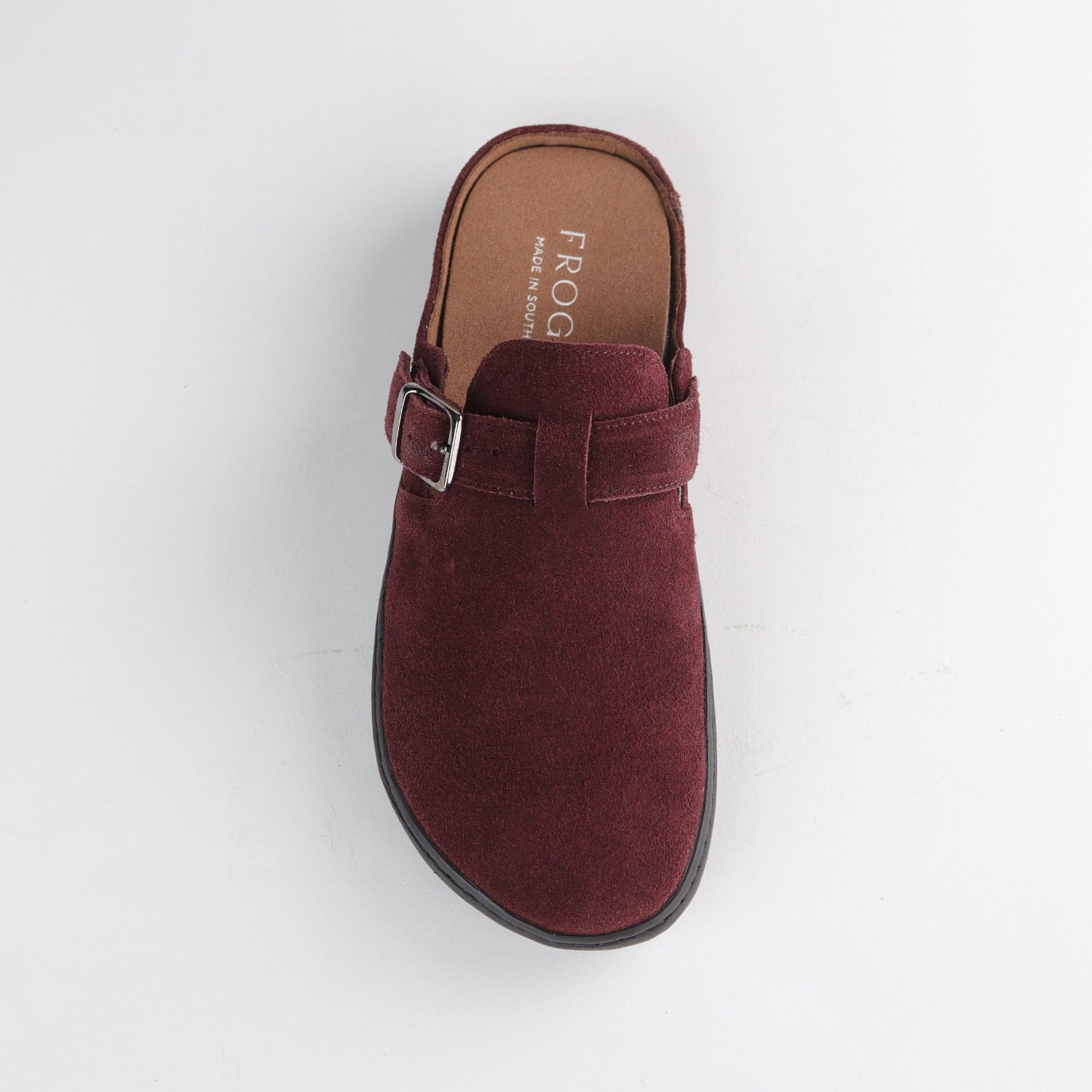 Froggie Shoes Shoes Barefoot clog with Removable Footbed in Burgundy - 12318