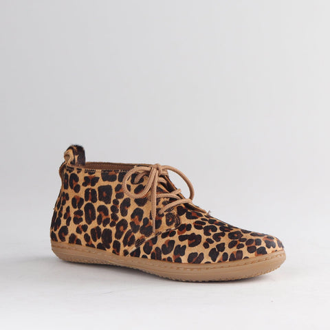 Froggie Shoes Shoes Barefoot Lace-up Veldskoen in Cheetah Tan - 13012
