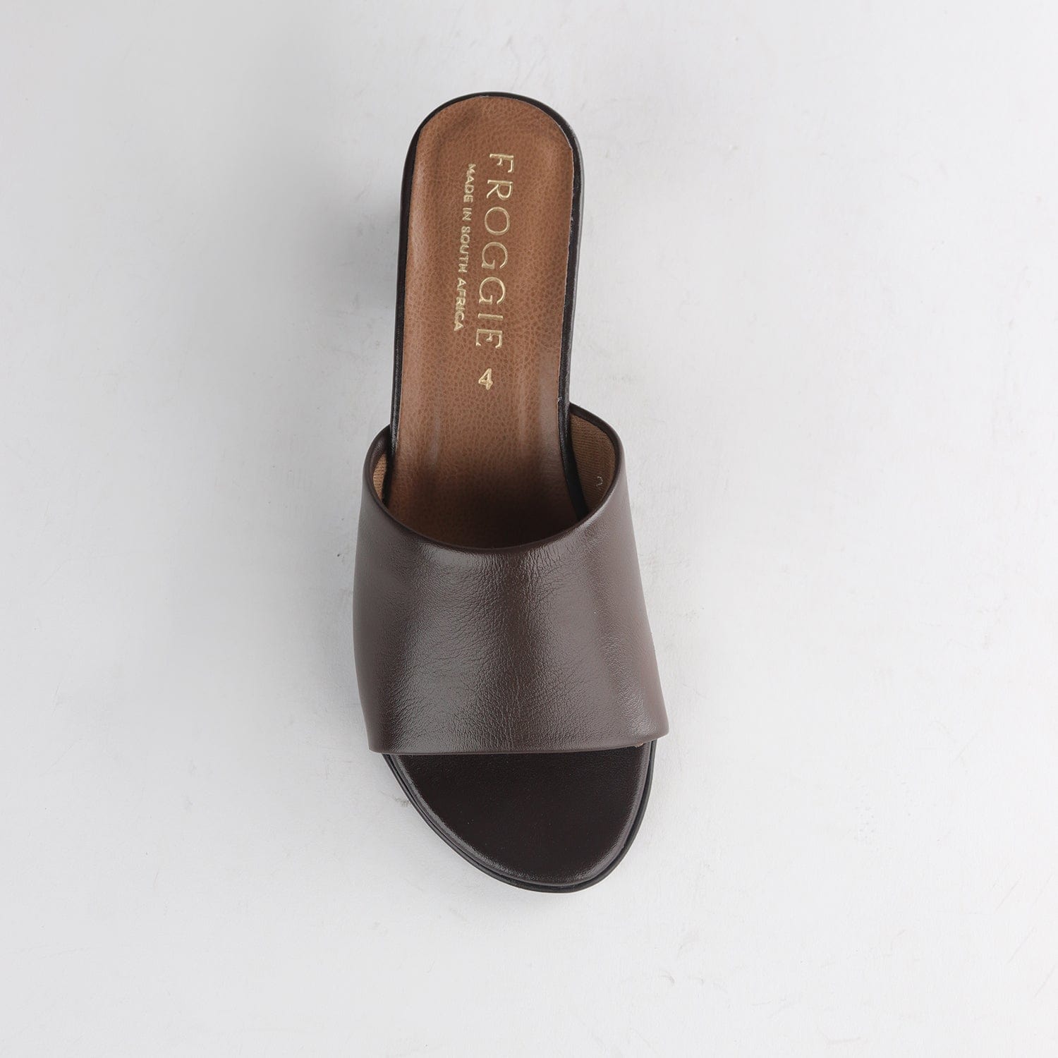 Women's Leather Block Heel Mules – 4.5 cm – Froggie Shoes
