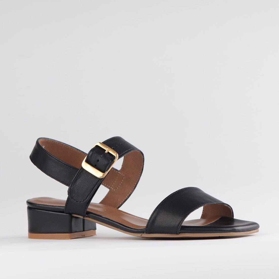Froggie Shoes Shoes Block Heel Sandal in Black - 12408