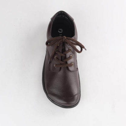 Froggie Shoes Shoes Boys Lace-up School Shoe in Brown Sizes 34-38 - 7824