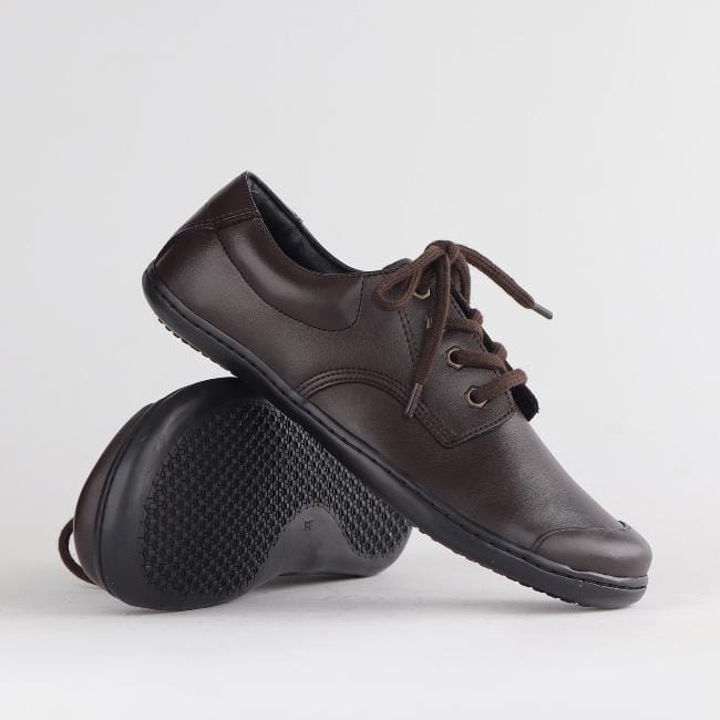 Froggie Shoes Shoes Boys Lace-up School Shoe in Brown Sizes 34-38 - 7824