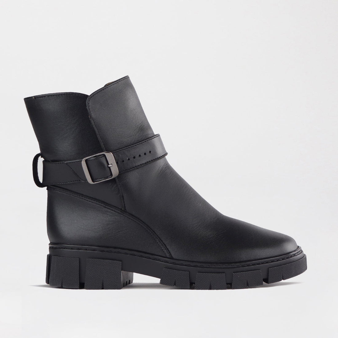 Froggie Shoes Shoes C36 / Black / 12779 Ankle Boot with a Chunky Twist Sole and Strap in Black - 12799