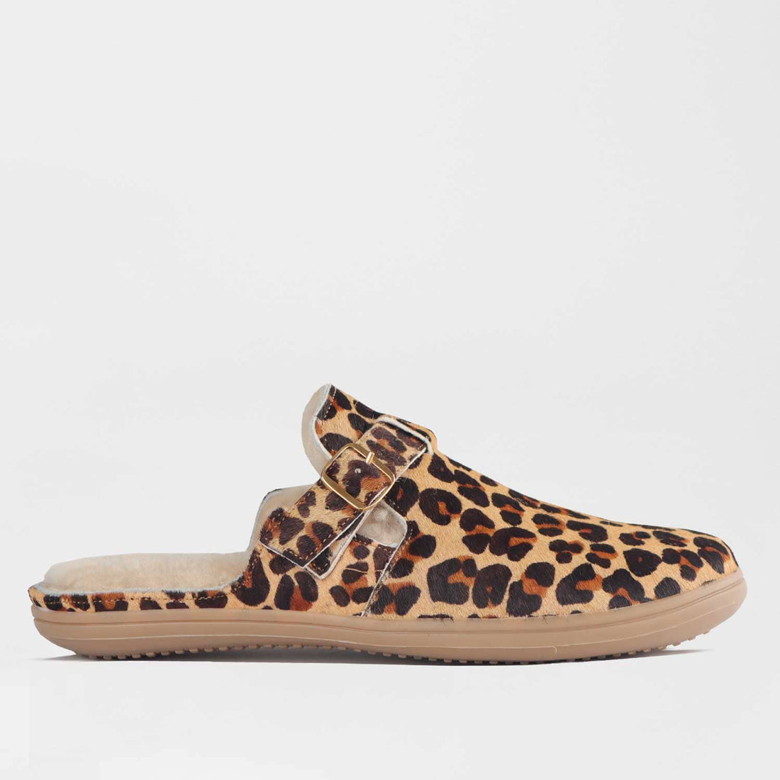 Froggie Shoes Shoes C36 / Cheetah tan / 12898 Froggie Women’s Barefoot Furlined Clog- Cheetah Print Leather- 12898