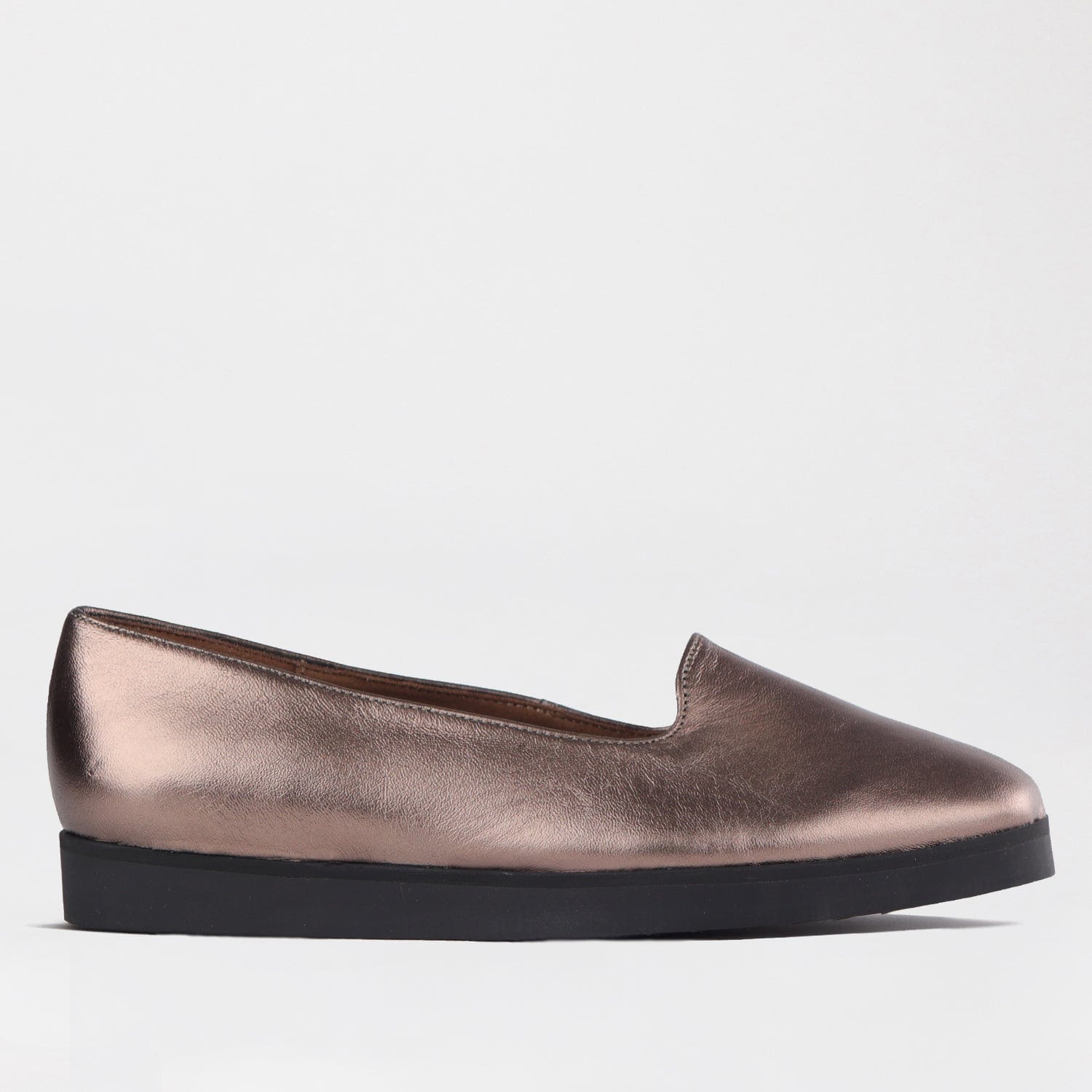 Froggie Shoes Shoes C36 / Lead Metallic / 12763 Square Toe Slipper Cut Shoe in Lead Metallic - 12763