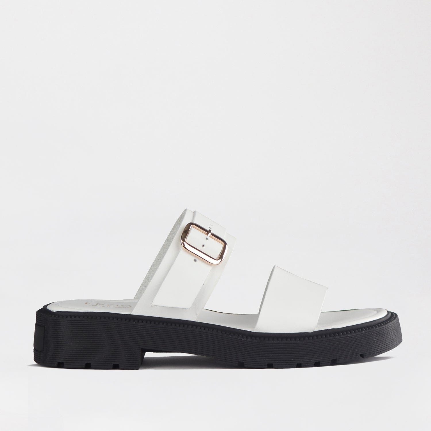 Froggie Shoes Shoes C36 / White / 12695 Double Band Buckle Strap in White - 12695