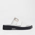 Froggie Shoes Shoes C36 / White / 12695 Double Band Buckle Strap in White - 12695