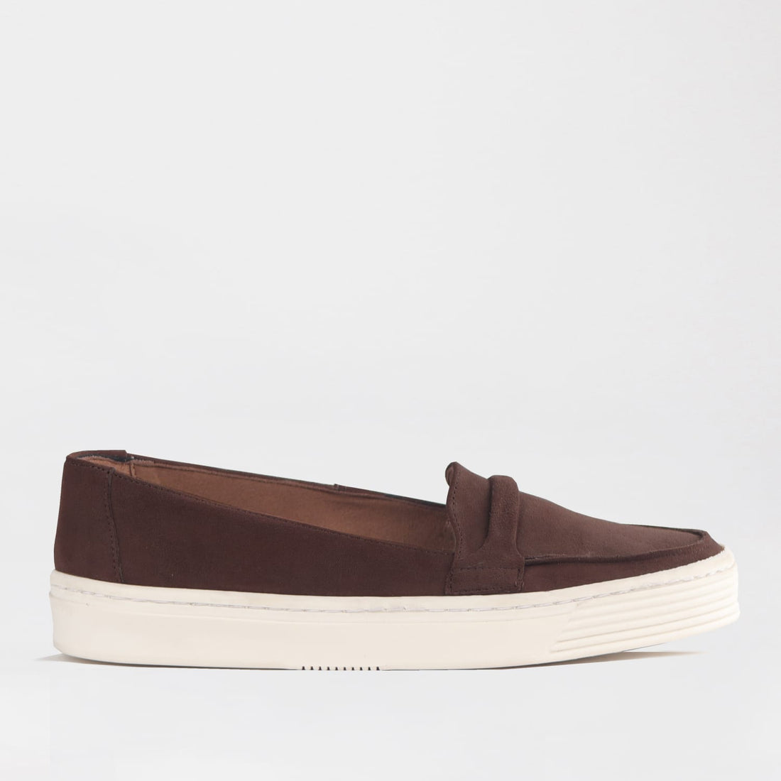 Froggie Shoes Shoes Choc brown / 4 / 12991 Froggie Women’s Suede Loafer- Sneaker Sole- Brown Suede -12991