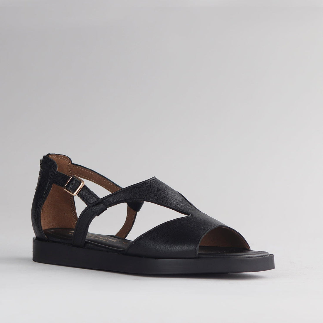 Froggie Shoes Shoes Close Back T-Bar Flat Sandal in Black - 12888