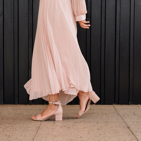 Froggie Shoes Shoes Closed back ankle strap sandal in Blush - 11879