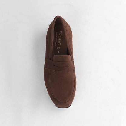 Froggie Shoes Shoes Closed Loafer Suede in Brown - 13029