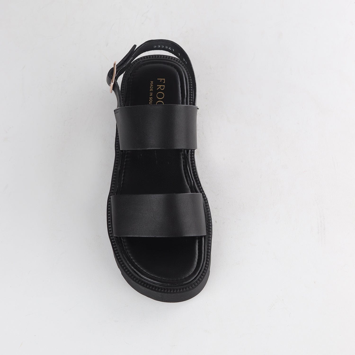 Froggie Shoes Shoes Double Band Buckle Strap in Black - 12711