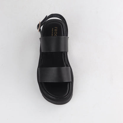 Froggie Shoes Shoes Double Band Buckle Strap in Black - 12711