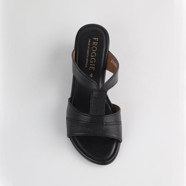 Froggie Shoes Shoes Double-band Wedge in Black - 11621