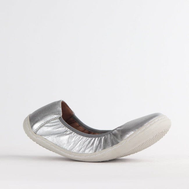 Froggie Shoes Shoes Elasticated Barefoot Pump with Removable Footbed in Silver Multi - 12530