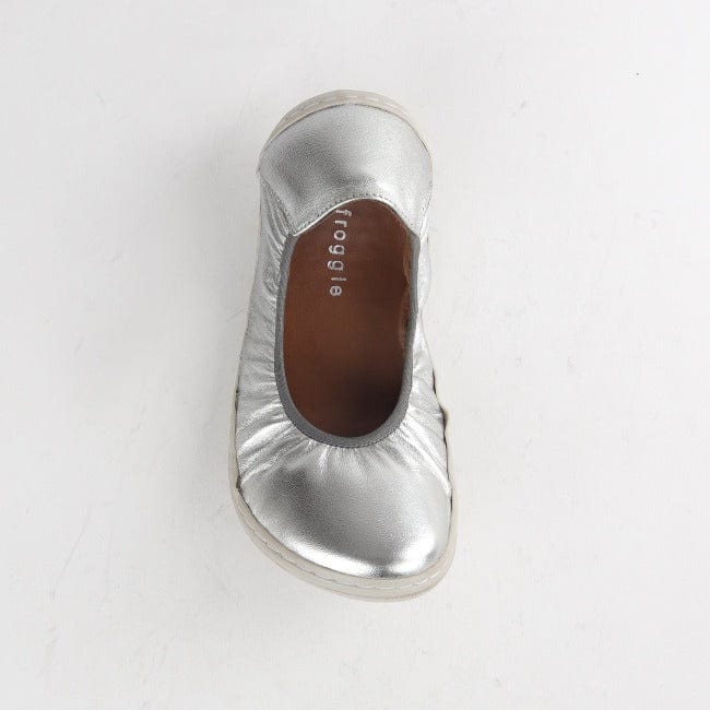 Froggie Shoes Shoes Elasticated Barefoot Pump with Removable Footbed in Silver Multi - 12530