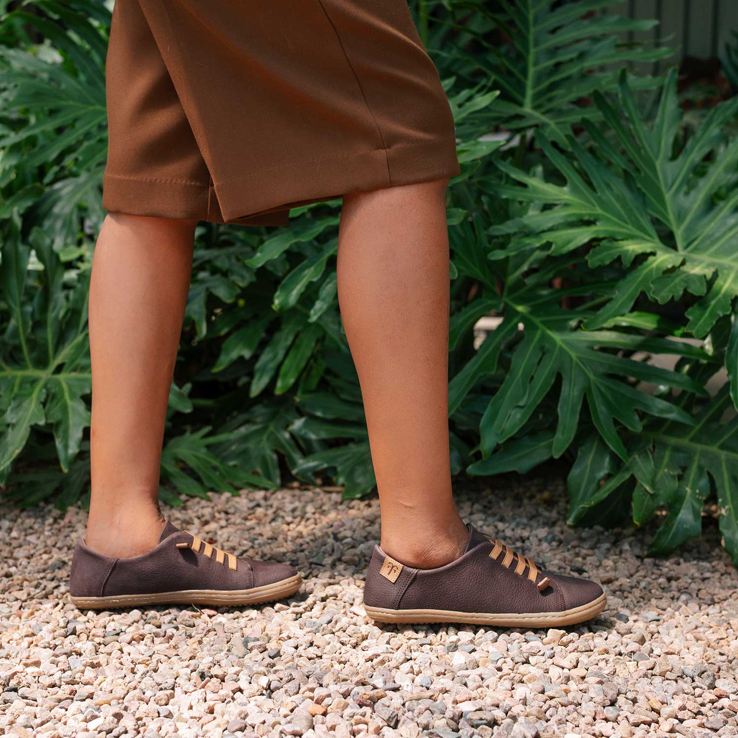 Froggie Shoes Shoes Elasticated lace Barefoot Shoe with Removable Footbed in Brown Multi - 12828