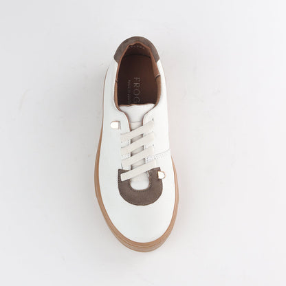Froggie Shoes Shoes Elasticated lace-up Sneaker in White Multi - 12843