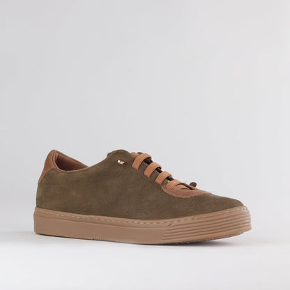 Froggie Shoes Shoes Elasticated lace-up Sneaker with Removable Footbed in Forest Multi - 12843