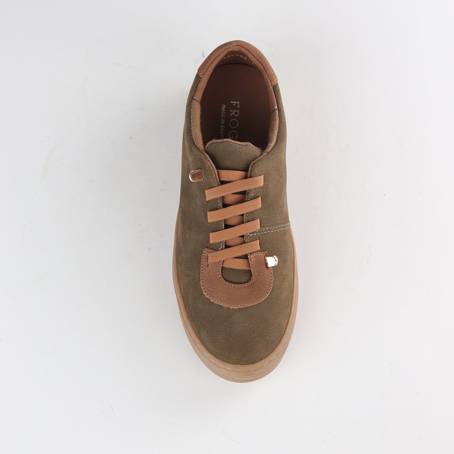 Froggie Shoes Shoes Elasticated lace-up Sneaker with Removable Footbed in Forest Multi - 12843