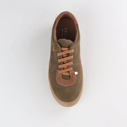 Froggie Shoes Shoes Elasticated lace-up Sneaker with Removable Footbed in Forest Multi - 12843