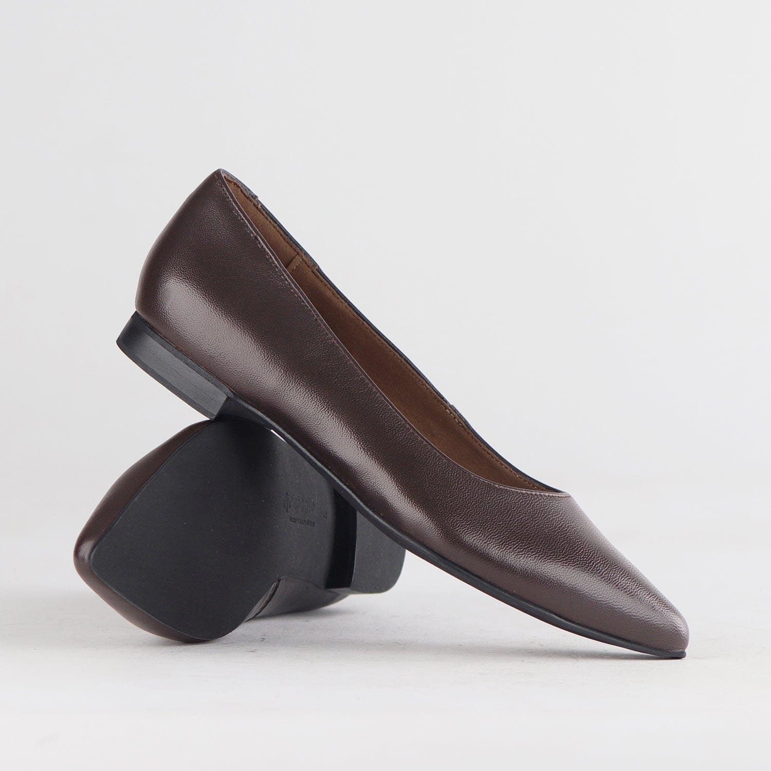 Froggie Shoes Shoes Flat Pointed Court Shoe in Brown - 12713