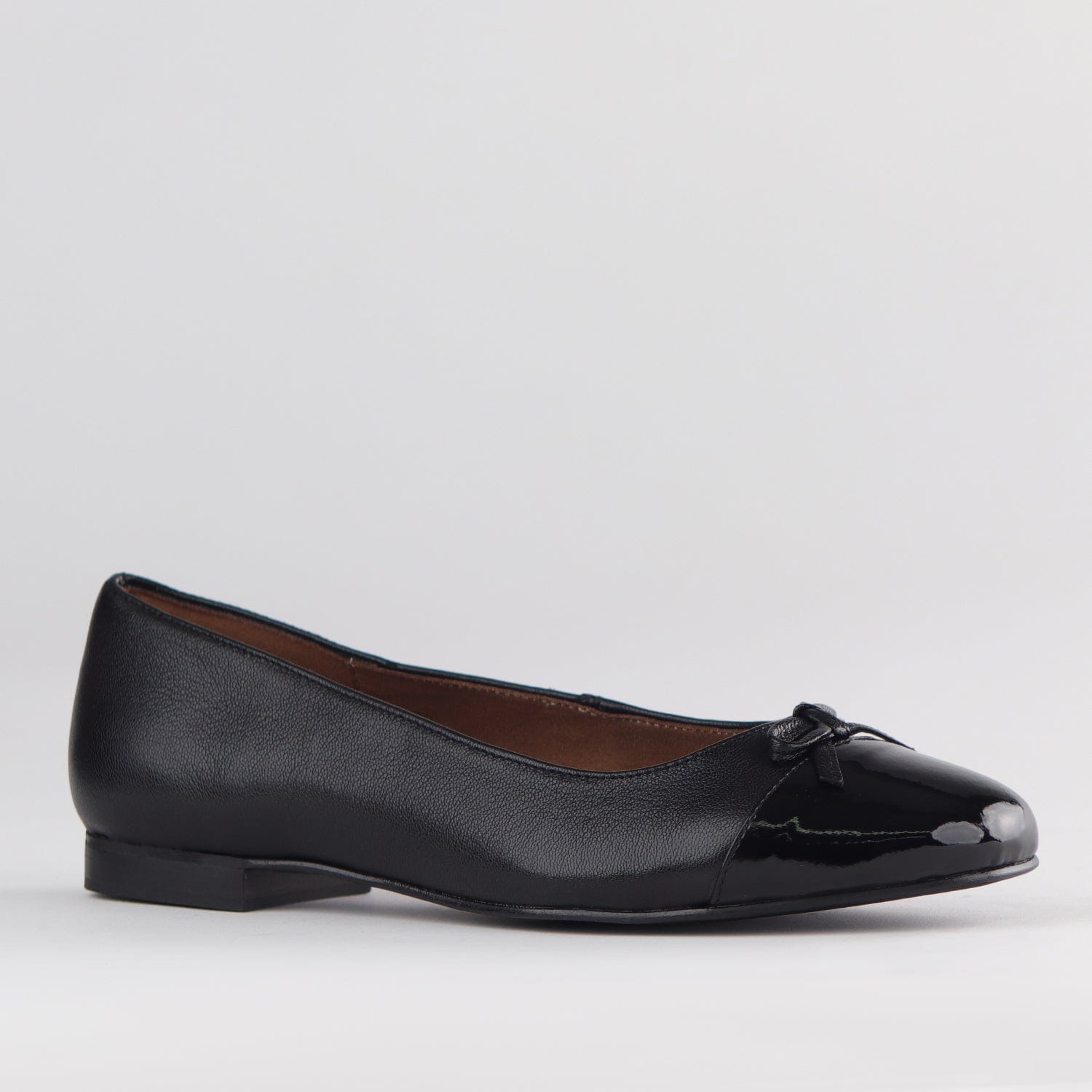 Froggie Shoes Shoes Flat Pump with Bow in Black Multi - 12826