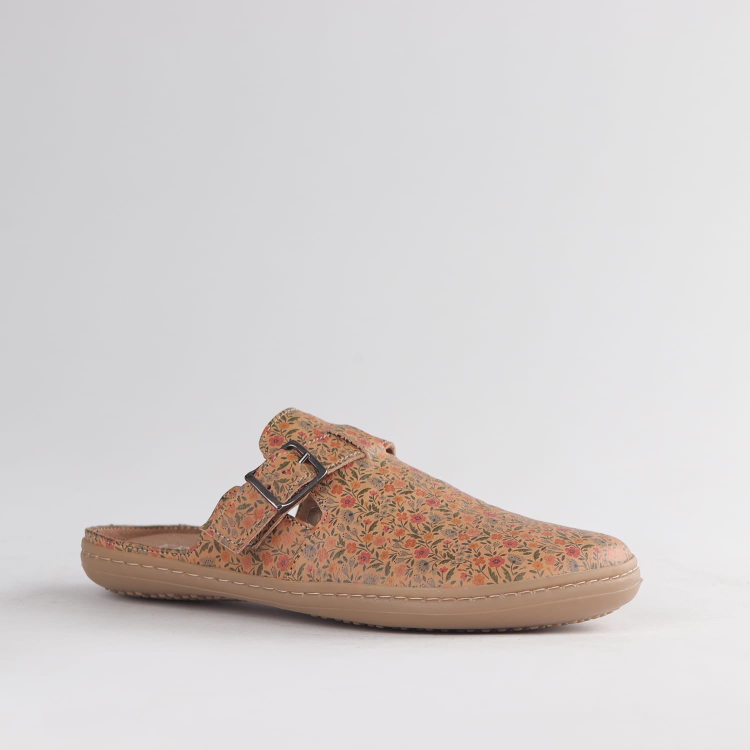 Froggie Shoes Shoes Froggie Barefoot clog with Removable Footbed- Floral Leather - 12318