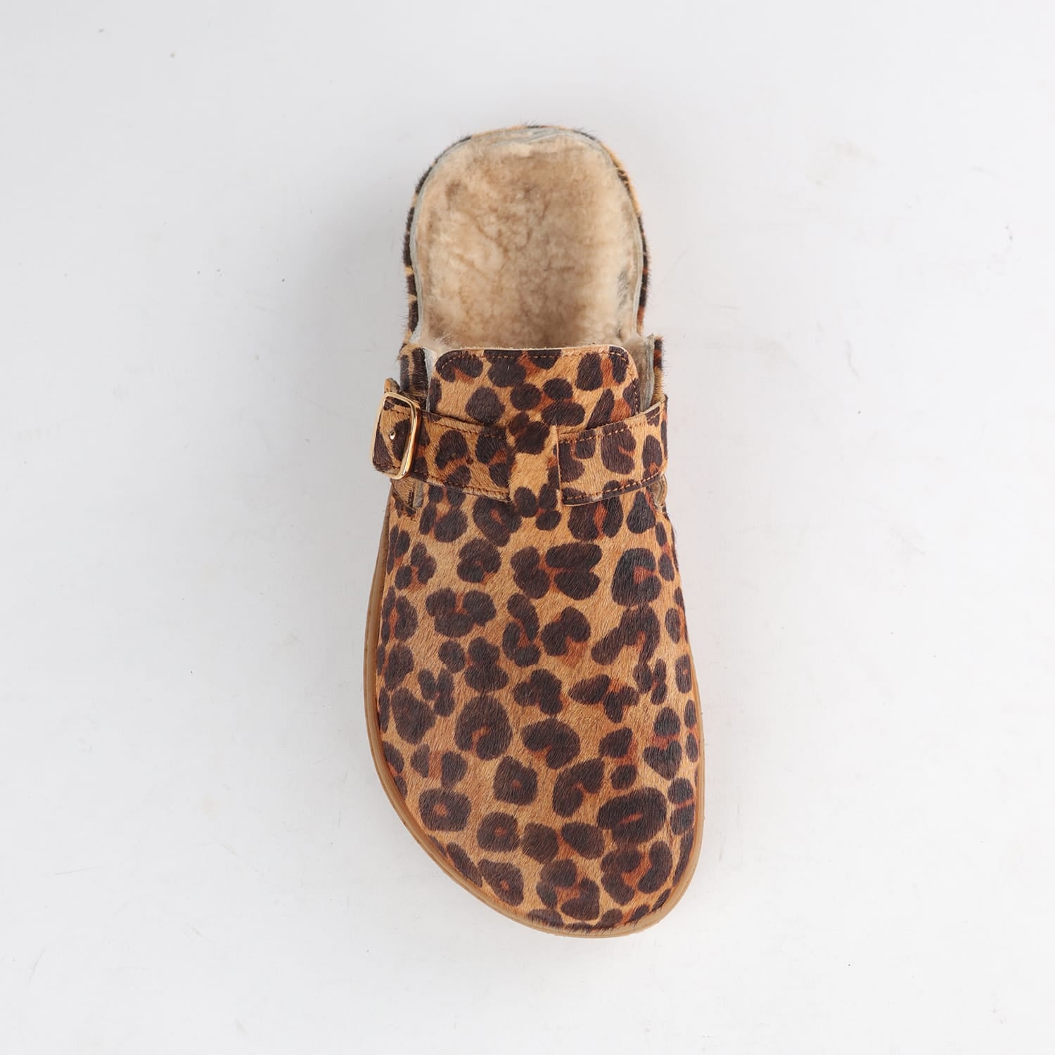 Froggie Shoes Shoes Froggie Women’s Barefoot Furlined Clog- Cheetah Print Leather- 12898