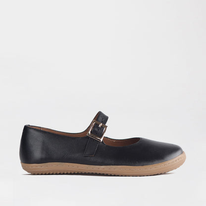 Froggie Shoes Shoes Froggie Women’s Barefoot Mary Jane- Removable Footbed- Black Leather 12972