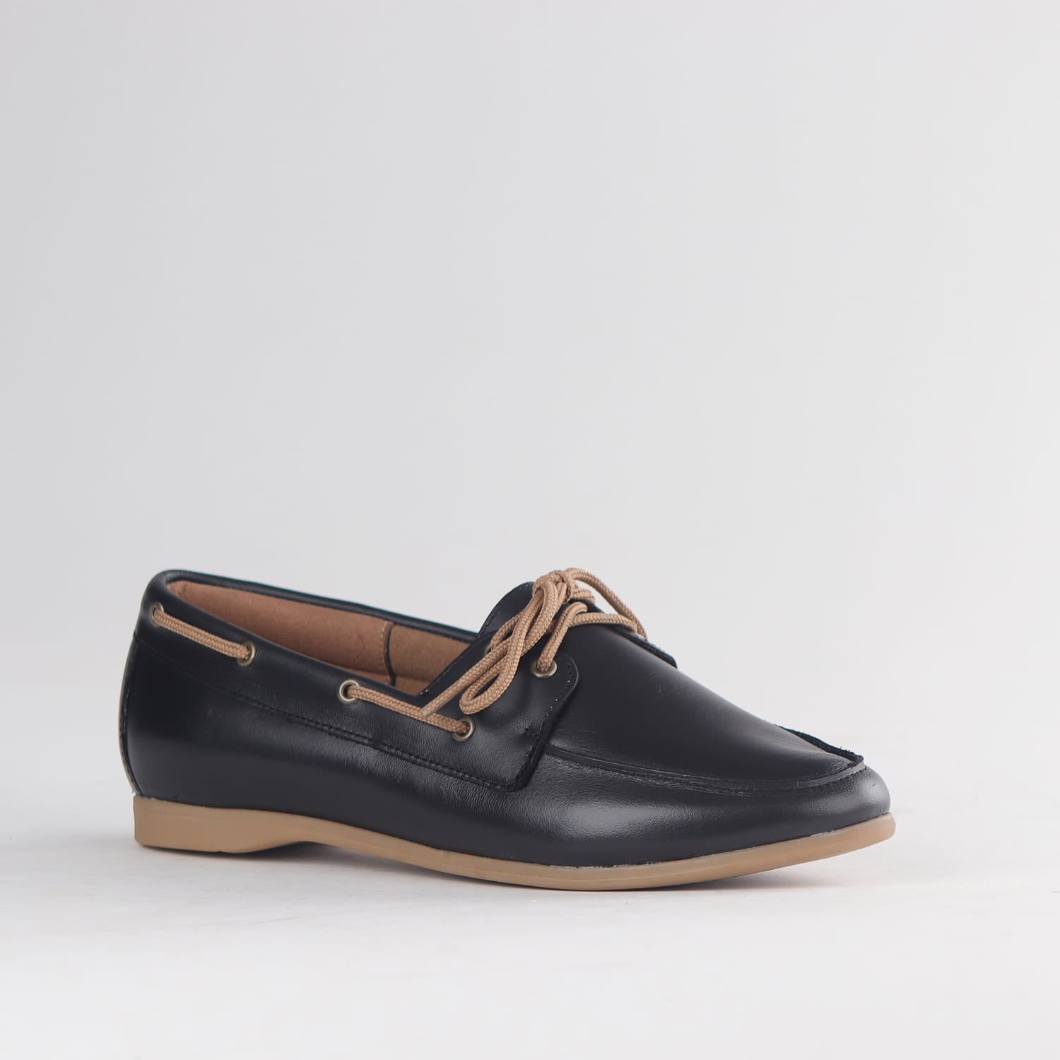 Froggie Shoes Shoes Froggie Women’s Boat Shoe- Black Leather  - 12971