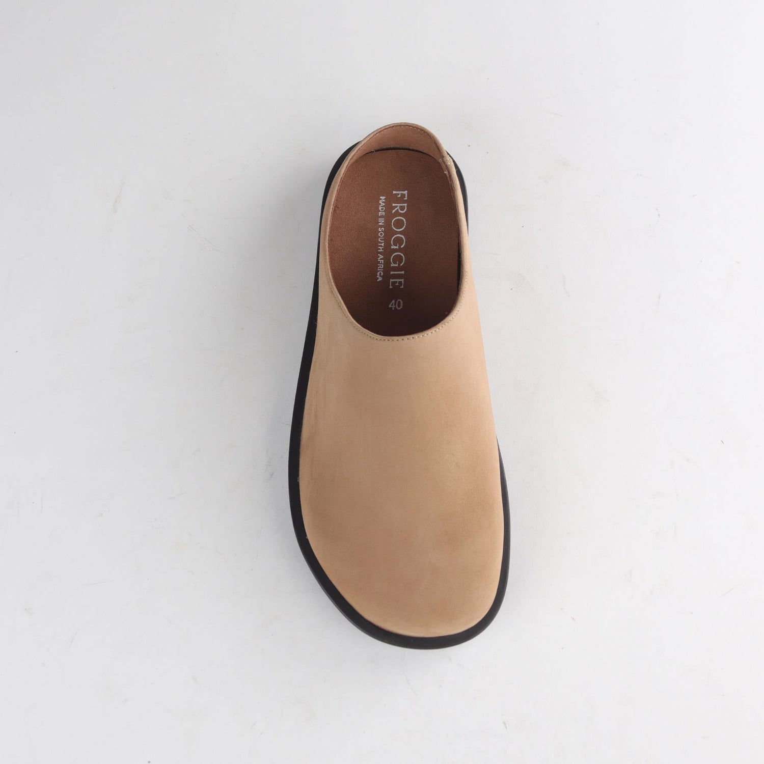 Froggie Shoes Shoes Froggie Women’s Clog- Beige Suede Leather- 13008