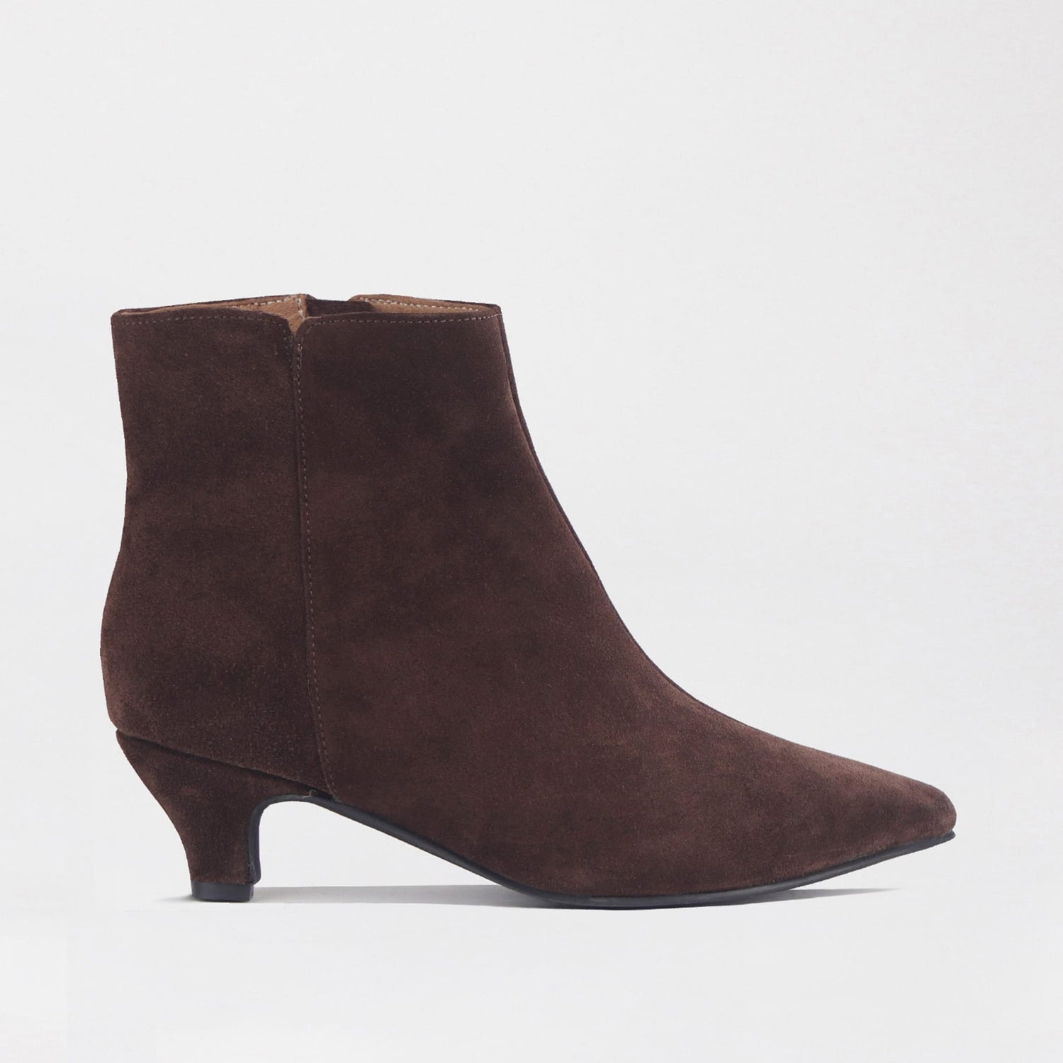 Froggie Shoes Shoes Froggie Women’s Kitten Heel Ankle Boot- Brown Suede- 13037