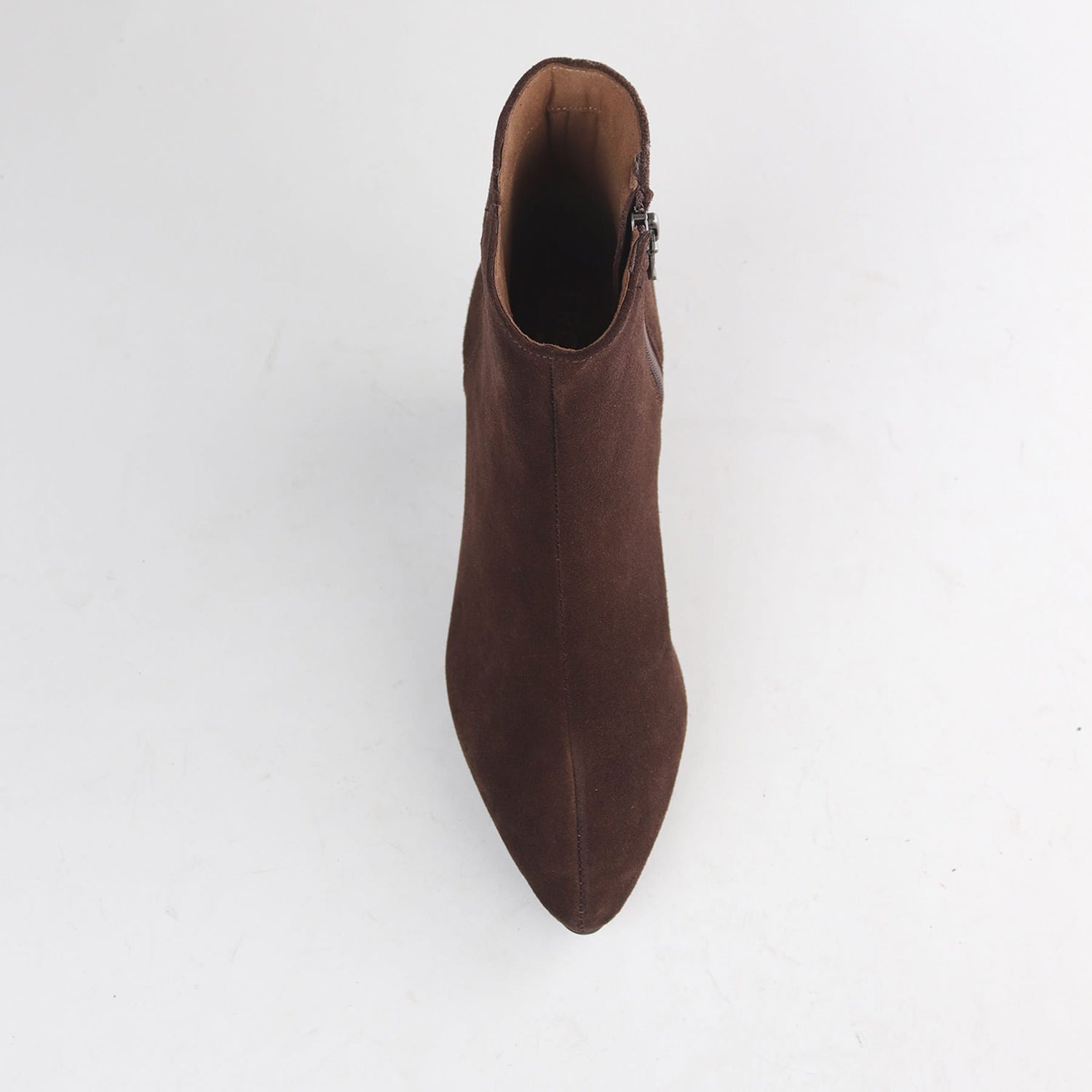 Froggie Shoes Shoes Froggie Women’s Kitten Heel Ankle Boot- Brown Suede- 13037